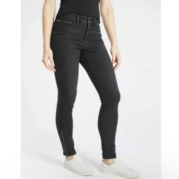 Athleta Sculptek Ultra Skinny Zip Jean Carbon Wash Size 2 - Picture 8 of 14